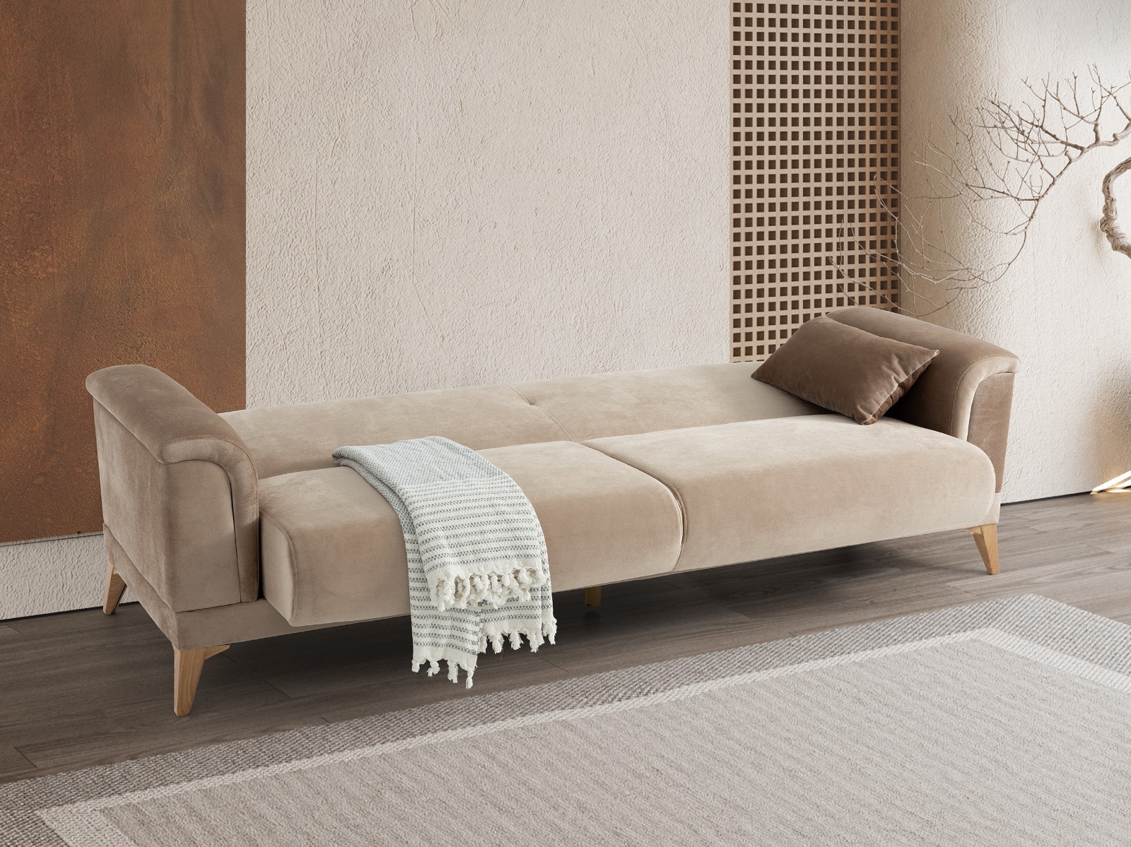 Trend Yatak İkon Modern Lüks Üçlü Kanepe - Estetik Salon Koltuğu - Alternatif Görsel 3