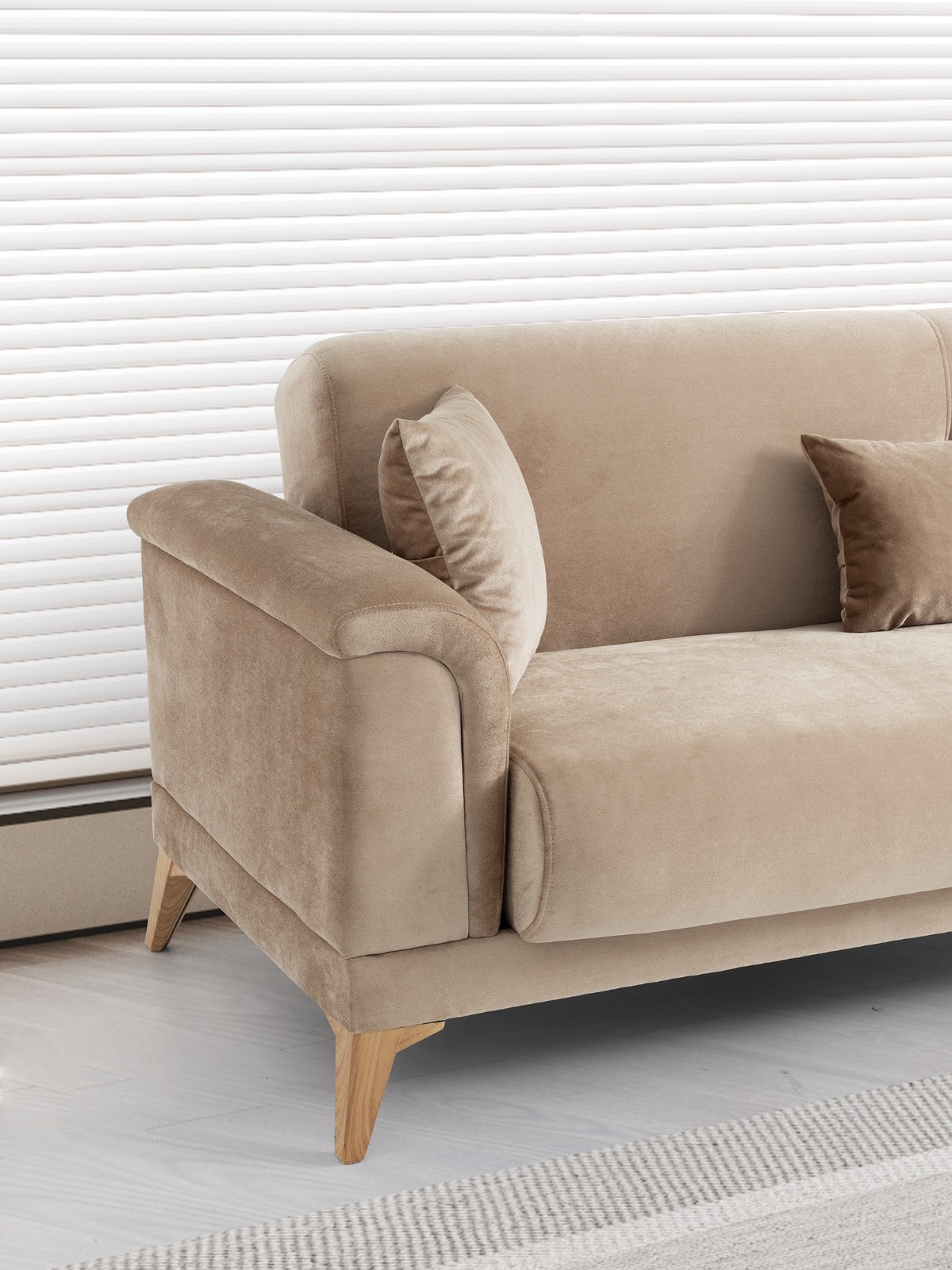 Trend Yatak İkon Modern Lüks Üçlü Kanepe - Estetik Salon Koltuğu - Alternatif Görsel 5